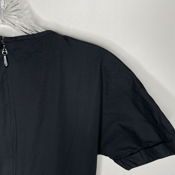 BIBHU MOHAPATRA Collective Dress Womens 0 Black Cutout Fringe Asymmetric Midi - Picture 8 of 10